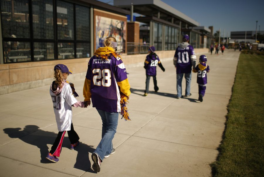 Many fans still chose to wear Adrian Peterson jerseys on September 14, after Petersons abuse came to light (Jeff Wheeler/Minneapolis Star Tribune/MCT)