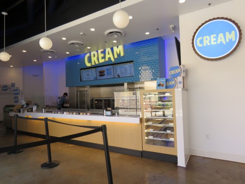 Customers can line up to order respective cookie and ice cream selections. (Aneesah Akbar)