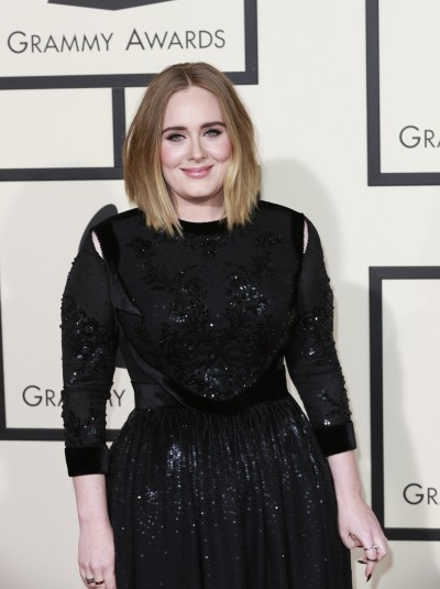Adele arrives at the 58th Annual Grammy Awards on Monday, Feb. 15, 2016, at the Staples Center in Los Angeles. (Kirk McKoy/Los Angeles Times/TNS)