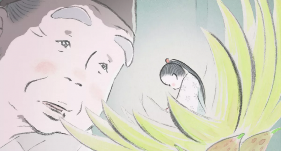 The bamboo cutter discovers Princess Kaguya in a bamboo shoot in The Tale of Princess of Kaguya (The Verge).
