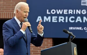 President Joe Biden delivers a speech about health care at Irvine Valley College in Irvine, CA, on Friday, October 14, 2022. 