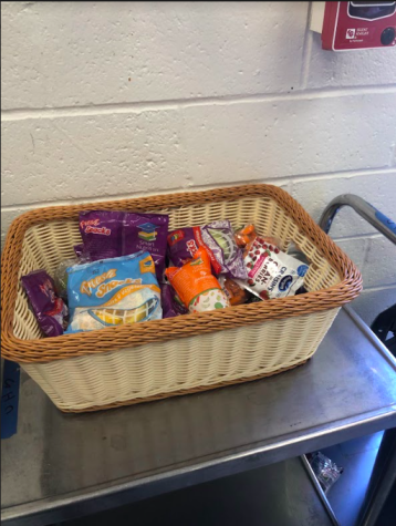 The share bins carry foods that are unwanted by some students which
other students can take and eat for themselves.
