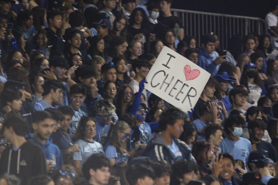 Students support UHS Football at the Oct. 28 Unity Game against Woodbridge.