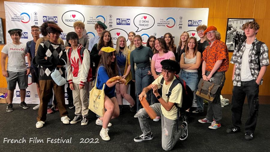 A group of UHS students taking French attended  the French Film Festival in Los Angeles. Photo by Marina Verneuil.
