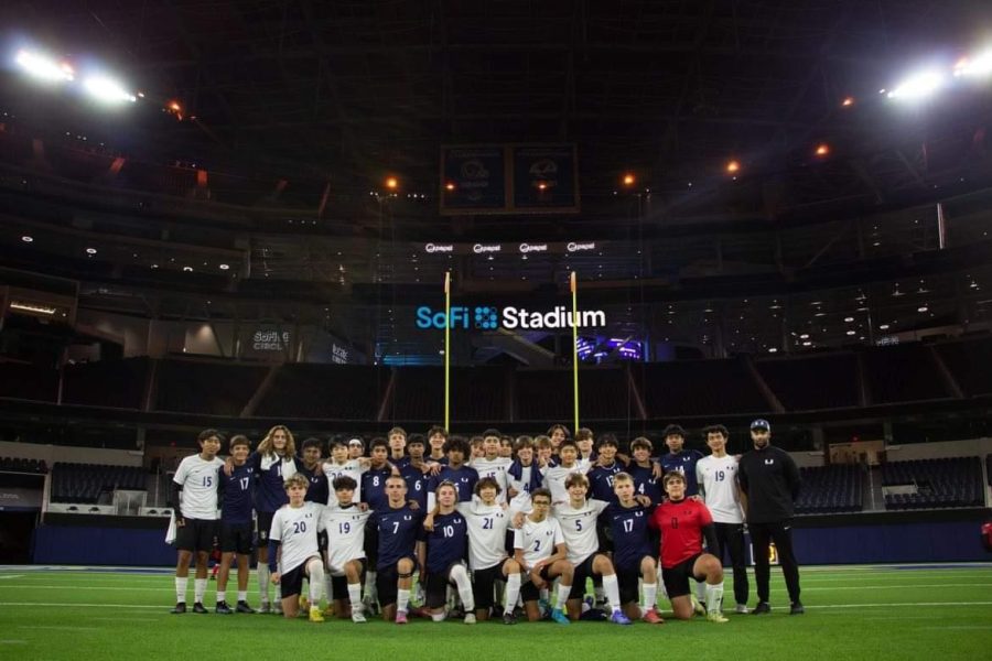 Some+members+of+the+boys+soccer+team+scrimmage+at+SoFi+Stadium.