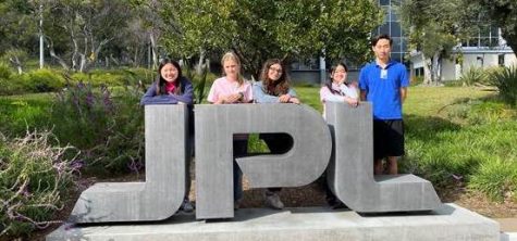 The UHS Ocean Sciences Bowl team poses for a photo at NASA’s Jet Propulsion Laboratory in Pasadena, California. 