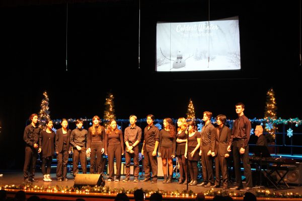 The University High School Undertones performing at UHS’ winter concert. They performed a version of “Coldest Winter.”