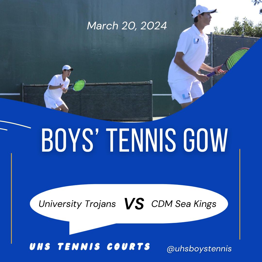 Boys’ Tennis GOW and Rivalry Game