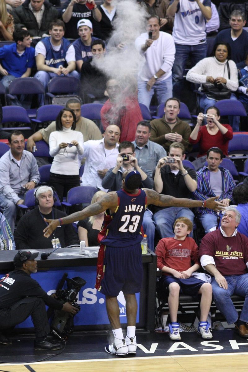 Many athletes have rituals that they perform pre-game. For example, famous NBA athlete LeBron James throws chalk in the air before every game.