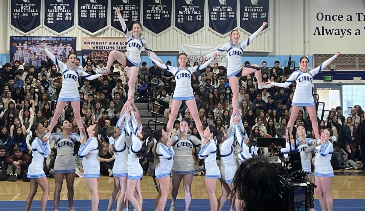 UHS Pep Squad delivers an energetic routine.