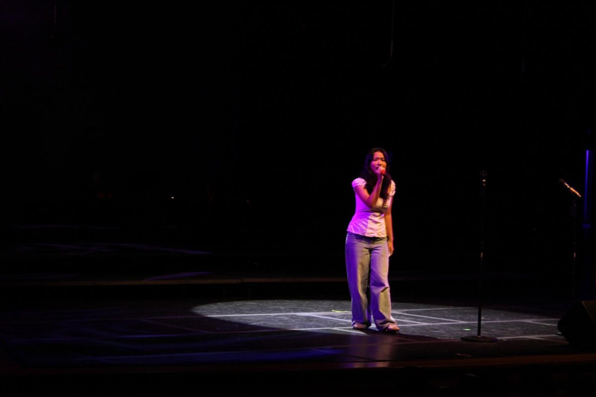 Shine Kim performs "Vienna," by Billy Joel, for the first UHS Choir concert of the school year, "Songs and Stories." 